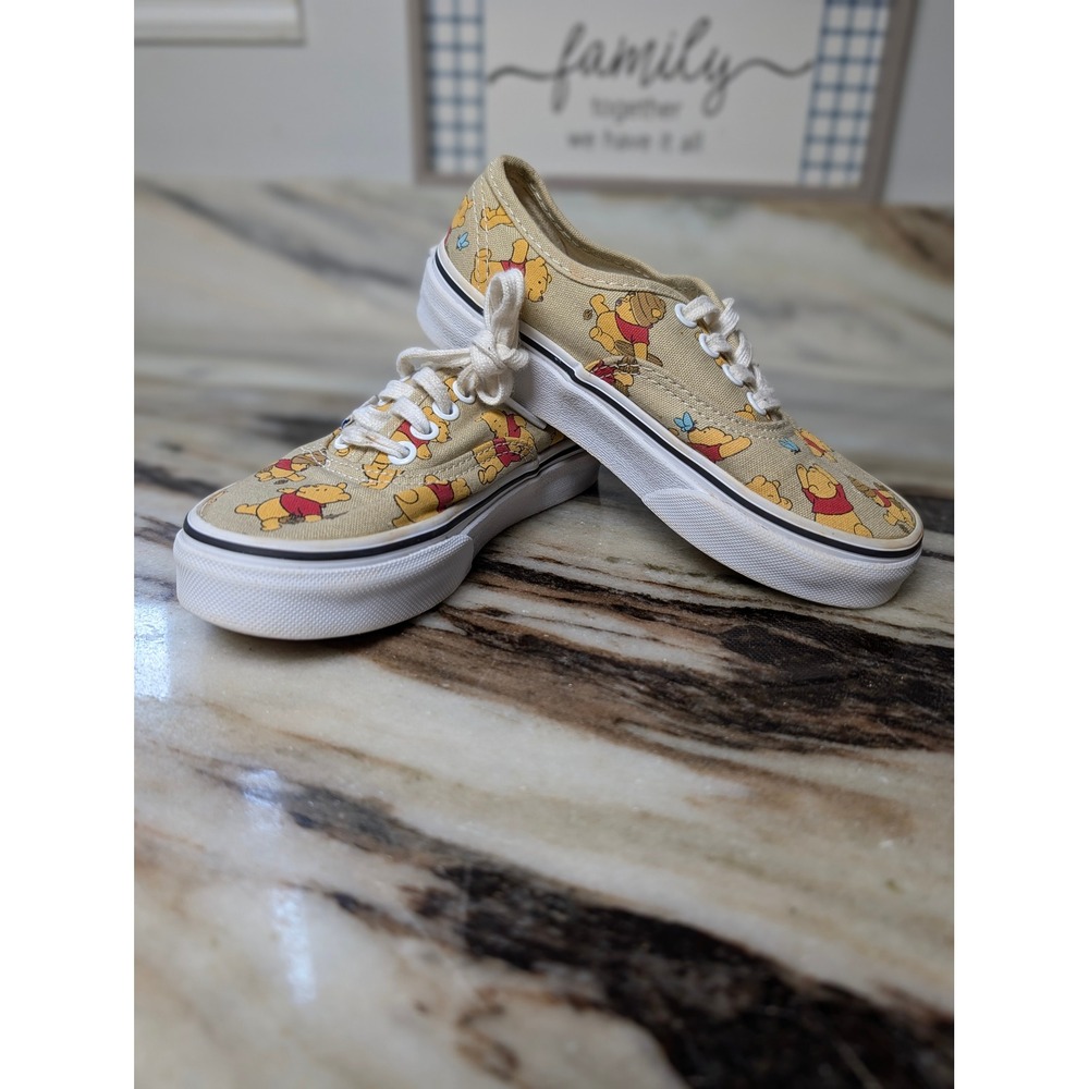 Vans‎ Disney Winnie the Pooh Authentic Tan Canvas Sneakers Youth Size 12.0 RARE